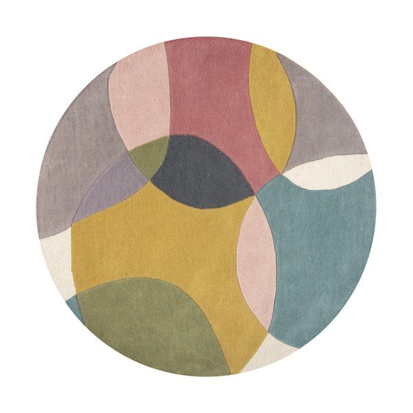 Ručně tkaný vlněný kulatý koberec ø 160 cm Glow Multi – Flair Rugs