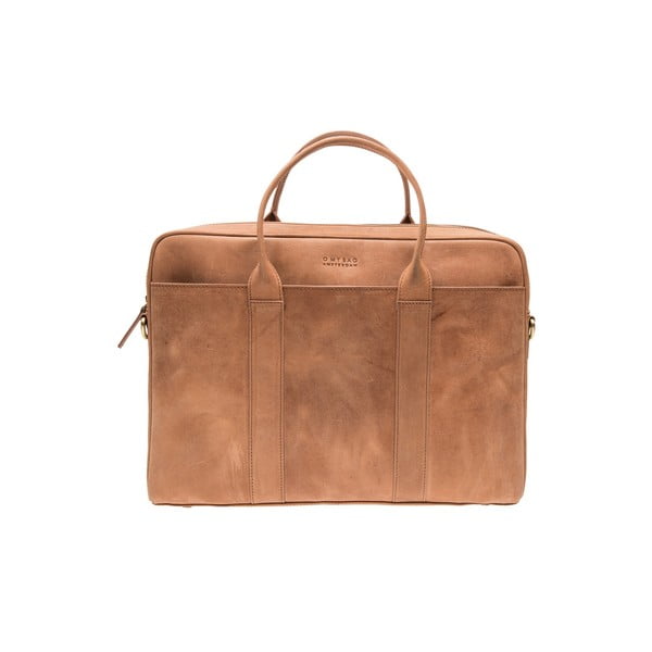 Kožená taška na notebook The Harvey, velbloudí