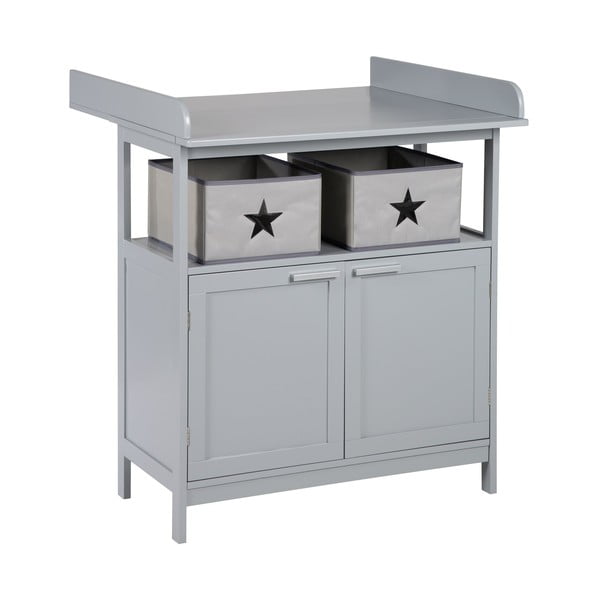 Šedá dětská komoda s přebalovacím pultem 87x100x75 cm Hamburg – Roba
