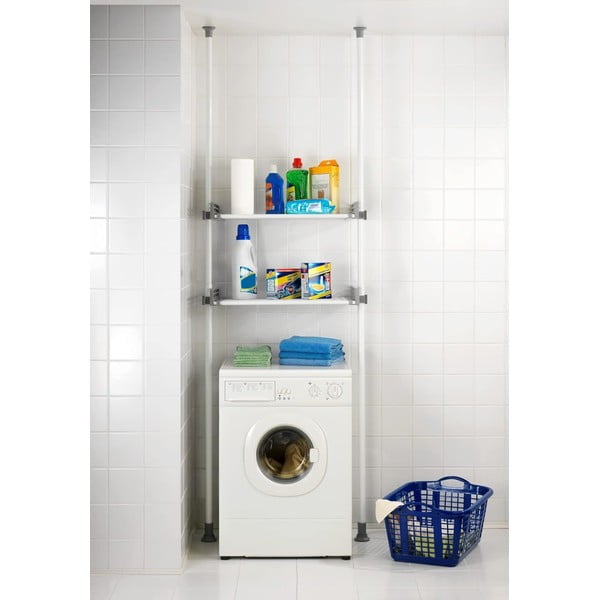 Bílý kovový koupelnový regál 120x300 cm Herkules – Wenko-image-4