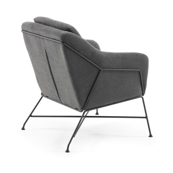 Šedé křeslo Brida – Kave Home-image-3