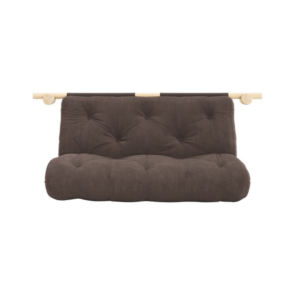 Tmavě hnědá manšestrová rozkládací pohovka 135 cm Hooked – Karup Design