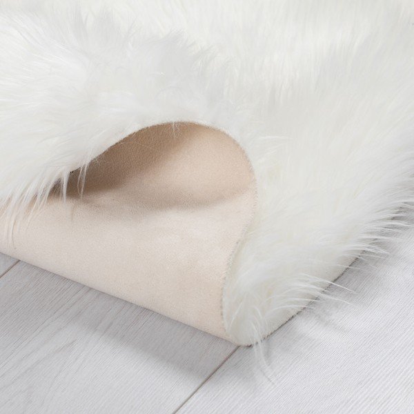 Bílý kulatý koberec ø 120 cm Sheepskin - Flair Rugs-image-3