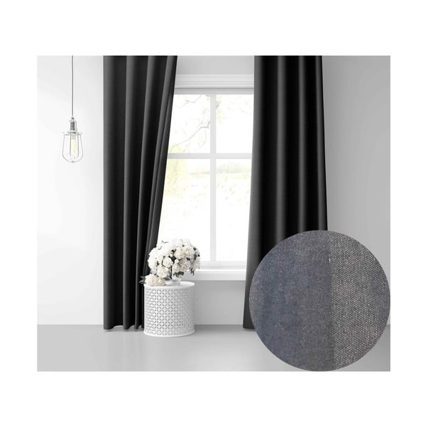 Šedý polo-zatemňovací závěs 250x100 cm - Mila Home-image-2