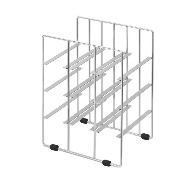 Stojan na víno ve stříbrné barvě, 9 lahví-image-2