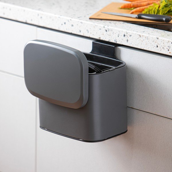 Tmavě šedá nádoba na kompostovatelný odpad 4 l Essentials – Ladelle-image-2