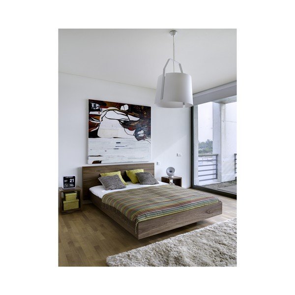 Hnědá postel TemaHome Float, 160 x 200 cm-image-1