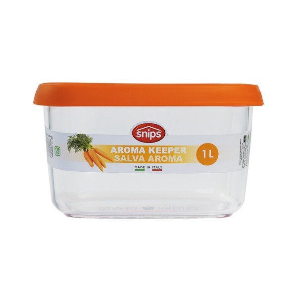 Oranžová dóza na potraviny Snips Snowflake, 1 l-image-1