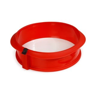 Červená silikonová rozevírací forma na dort Lékué Springform, ⌀ 23 cm