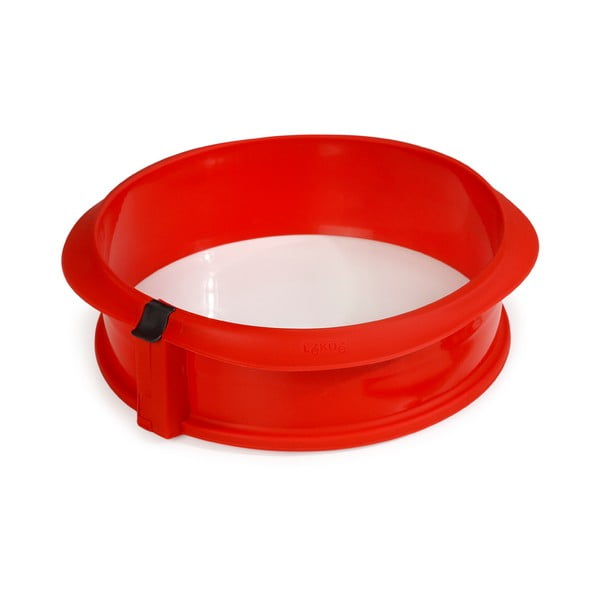 Červená silikonová rozevírací forma na dort Lékué Springform, ⌀ 23 cm
