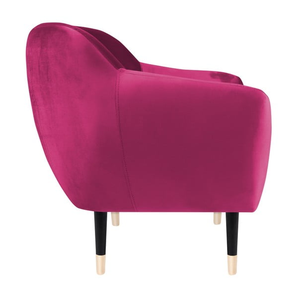 Růžové křeslo s černými nohami Mazzini Sofas Amelie-image-3