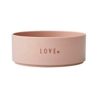 Růžová dětská miska Design Letters Mini Love, ø 11 cm