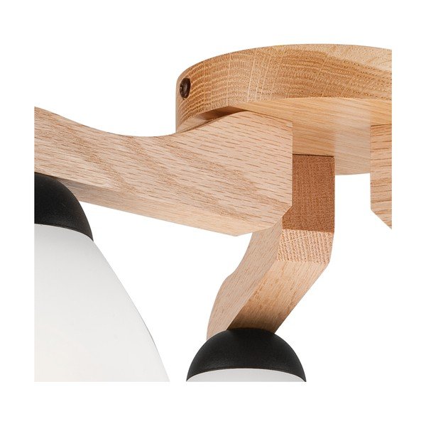 Bílé stropní svítidlo se skleněným stínidlem ø 16 cm Andreas – LAMKUR-image-4