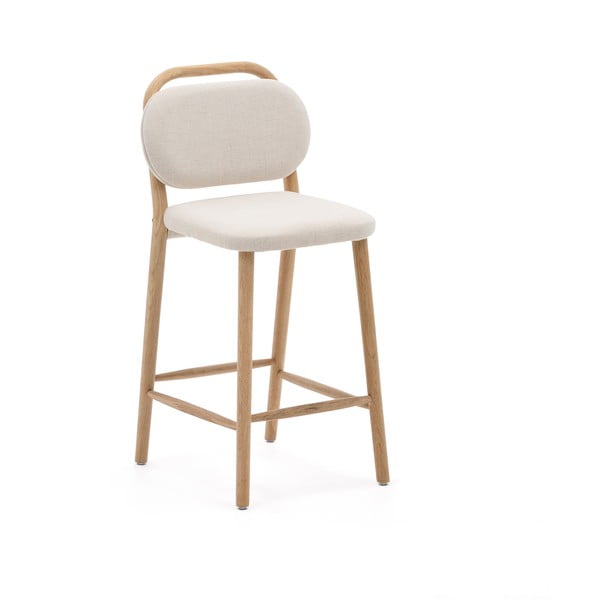 Béžová barová židle (výška sedáku 66 cm) Helda – Kave Home