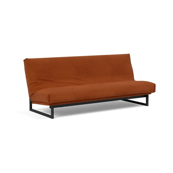 Oranžová manšestrová rozkládací pohovka 200 cm Fraction – Innovation-image-2