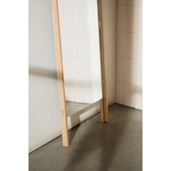 Stojací zrcadlo s dřevěným rámem 49x166 cm Lun – noo.ma-image-2