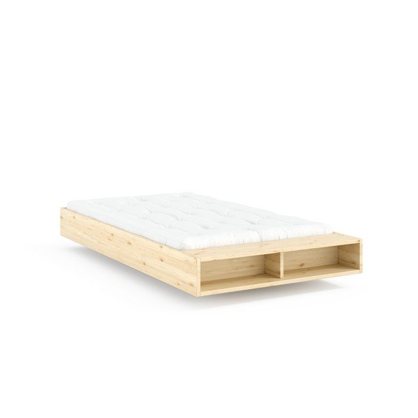 Jednolůžková postel z borovicového dřeva bez čela s roštem 120x200 cm v přírodní barvě Merge – Karup-image-3