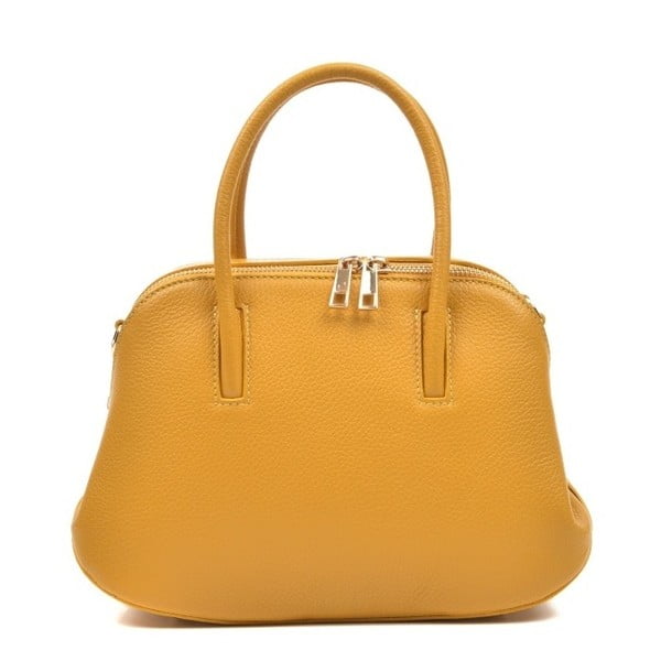 Žlutá kožená kabelka Mangotti Marion