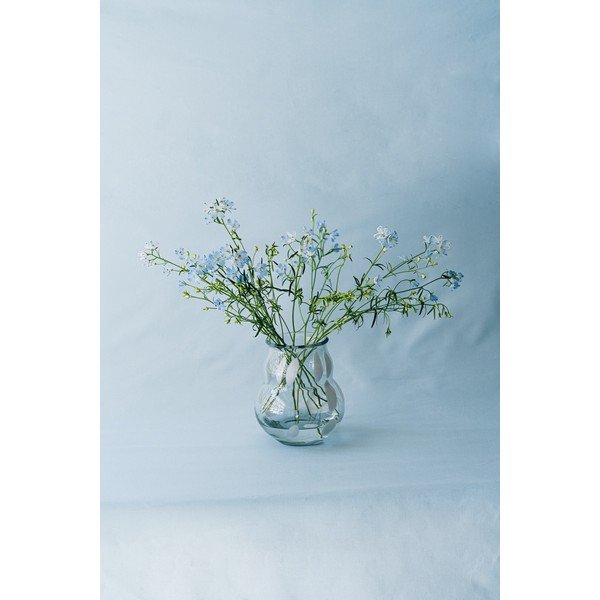 Bílá skleněná ručně vyrobená váza (výška 22 cm) Dam – noo.ma-image-3