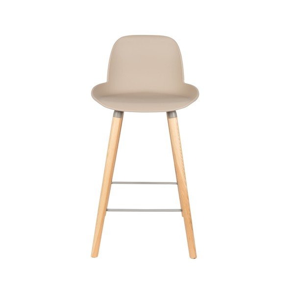 Sada 2 béžovošedých barových židlí Zuiver Albert Kuip, výška sedu 65 cm-image-2