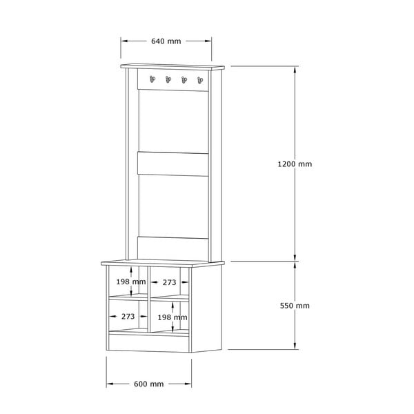 Předsíňová sestava v přírodní barvě Fasitano – Kalune Design-image-3