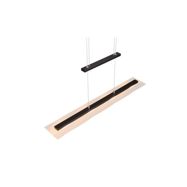 Černé LED závěsné svítidlo se skleněným stínidlem Milos – Trio-image-2