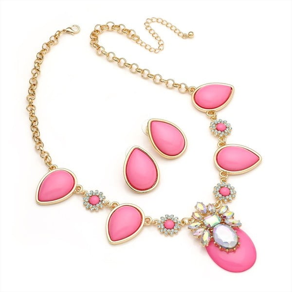 Set náhrdelník a náušnice Michelle Pink