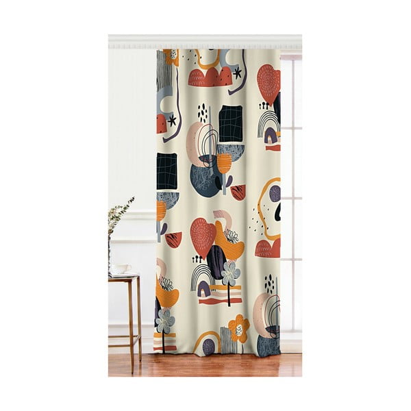 Závěs s příměsí bavlny Minimalist Home World, 140 x 260 cm