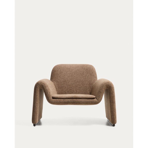 Hnědé žinylkové křeslo Melvia – Kave Home-image-1