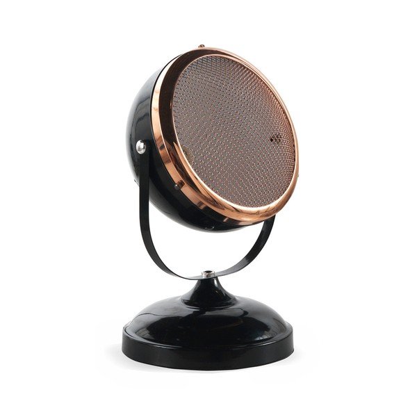 Černá stolní lampa s detaily v měděné barvě Geese Mic