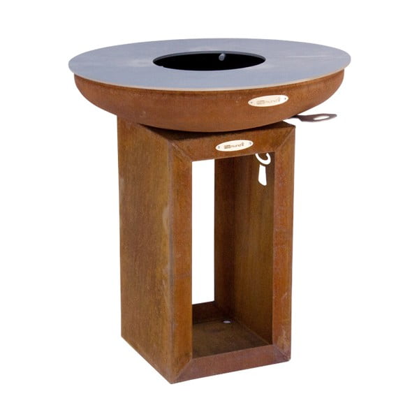 Hnědý venkovní gril na dřevo Remundi Carus S, ø 62 cm-image-2