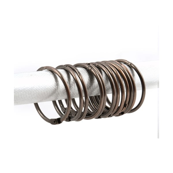 Kroužky ke sprchovému závěsu v sadě 12 ks v měděné barvě Ringo Small – Spirella-image-1