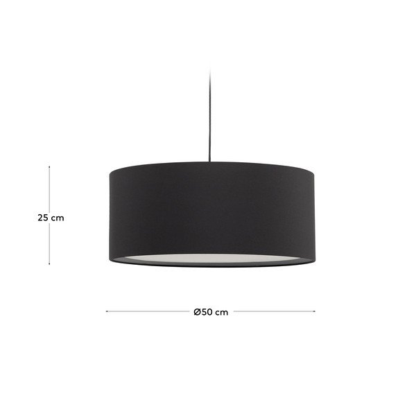 Černé stínidlo ø 50 cm Santana – Kave Home-image-3