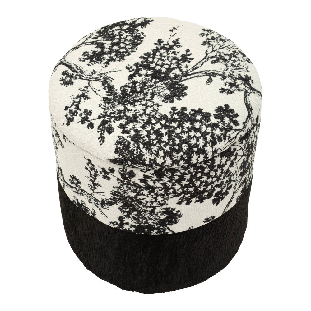 Černobílý taburet Oriental Style – Mauro Ferretti