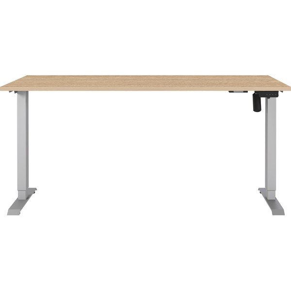 Polohovací pracovní stůl s elektricky nastavitelnou výškou s deskou v dubovém dekoru 80x160 cm Boras – Germania-image-1