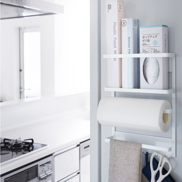 Velký bílý magnetický držák do kuchyně YAMAZAKI Tower Magnetic Side Rack-image-4