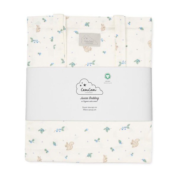 Krémové dětské povlečení do postýlky z bio bavlny 100x140 cm Blueberries – Cam Cam Copenhagen-image-4