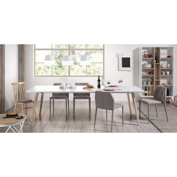 Rozkládací jídelní stůl s přídavnou deskou 90x140 cm Eunice – Kave Home-image-2