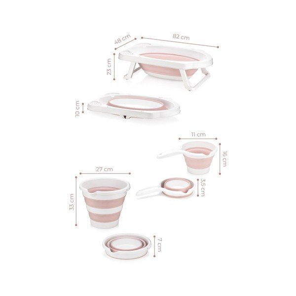 Bílo-růžová vanička 48x82 cm – Foutastic-image-1