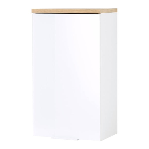 Bílá přírodní závěsná koupelnová skříňka v dekoru dubu 39x69 cm Pescara – Germania-image-3