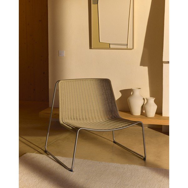 Béžové zahradní křeslo Tavari – Kave Home-image-2