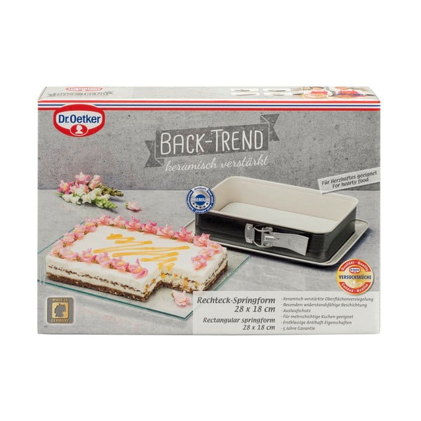 Ocelová pečící forma s keramickým povrchem Dr. Oetker, 28 x 18 cm-image-2