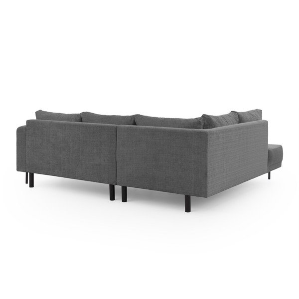 Tmavě šedá žinylková rohová pohovka (levý roh/do L) Mauris  – Ropez-image-3