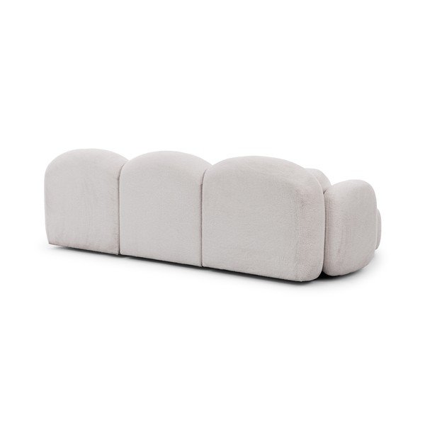 Krémová rohová pohovka z textilie bouclé (do "U") Orbit – Ropez-image-3