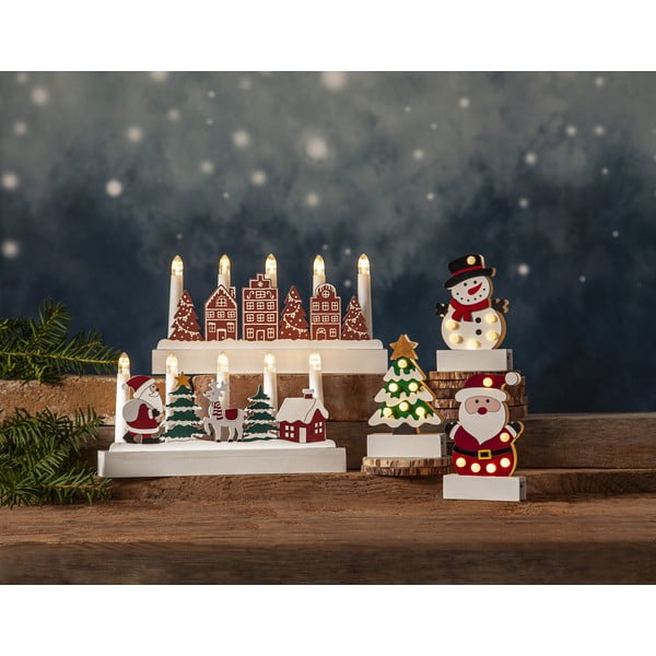 Bílo-zelená světelná dekorace s vánočním motivem Freddy – Star Trading-image-3