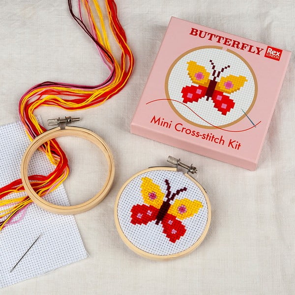Kreativní sada Cross-stitch Kit Butterfly – Rex London-image-1