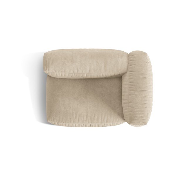 Béžový sametový modul pohovky (pravý roh) Martina – Micadoni -image-3