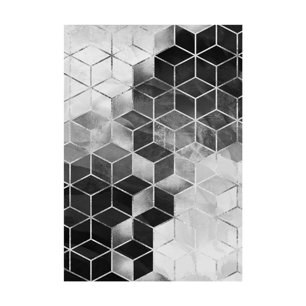 Černý koberec 140x80 cm Optic - Rizzoli