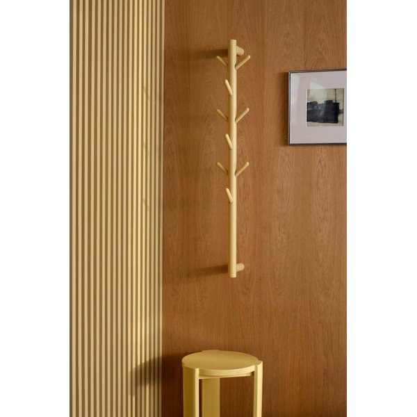 Světle žlutý nástěnný věšák z borovicového dřeva 21 cm Eddison – Jotex-image-1