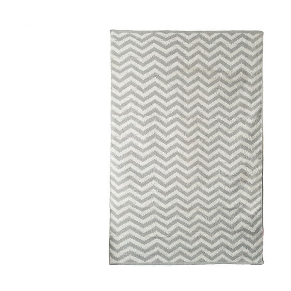 Šedý koberec TJ Serra Zigzag, 100 x 120 cm